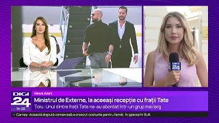 Oana Țoiu shares details about the US reception attended by the Tate brothers