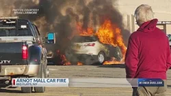 Multiple vehicles damaged after vehicle fire at Arnot Mall