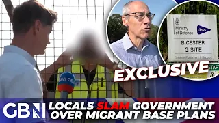 GB News met by 'HOSTILE' security at Piddington migrant base as locals DEMAND Andy Burnham to act