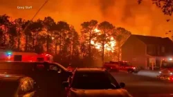 Powerful winds, dry conditions fuel Carolina wildfires