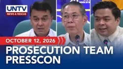 Prosecution gives Day 38 update on VP Sara Duterte impeachment trial | October 12, 2026
