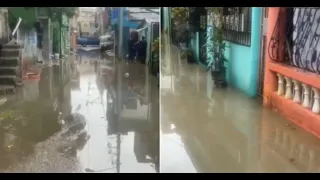 La Toronja in Santo Domingo Este floods due to clogged storm drains