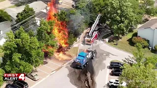 WATCH: Garbage truck fire expands near St. Louis County school