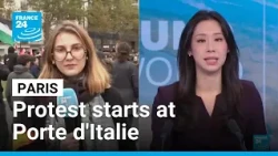 Paris: Protest starts at Porte d'Italie, after last-minute change to the route • FRANCE 24 English