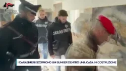 I CARABINIERI SCOPRONO UN BUNKER DENTRO UNA CASA IN COSTRUZIONE