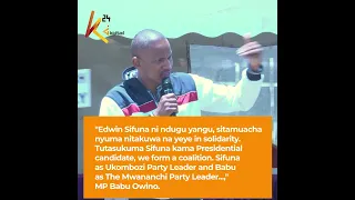 "Edwin Sifuna is my brother, I will not leave him behind, I will stand with him in solidarity." M...