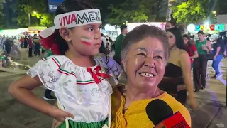 On the night of September 15, families in Hermosillo celebrated "El Grito" in the city center