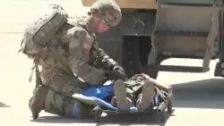 1-я медицинская бригада проводит операцию «Серебряная молния» для имитации оказания медицинской п...