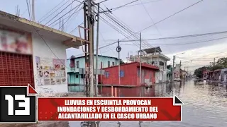 Rains in Escuintla cause flooding and sewer overflows in the urban area