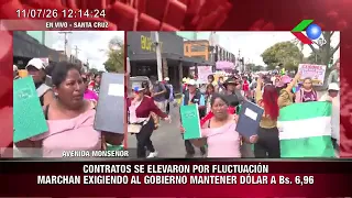CONTRACTS SURGE DUE TO FLUCTUATION: PROTESTERS DEMAND GOVERNMENT FIX DOLLAR AT 6.96 Bs.