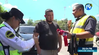 El Viceministerio de Transporte instaló un control sobre la carretera Troncal del Norte.