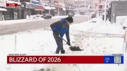 Henry Rosoff helps shovel snow during blizzard in NY Henry Rosoff helps shovel snow during blizzard in NY