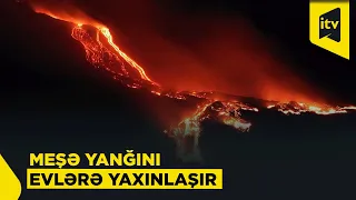 İtaliyanın Siciliya adasında meşə yanğını genişlənir