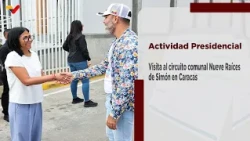 President Delcy Rodríguez visits the Nueve Raíces de Simón communal circuit in Caracas