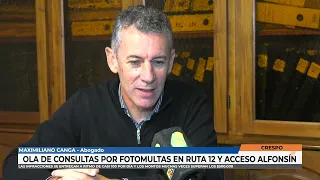 Dr. Maximiliano Canga - Wave of inquiries regarding speed camera fines on Route 12 and the Alfons...