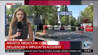 The moment influencer Andrei Bordeianu hits a car head-on