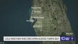 Cold weather shelters open across Tampa Bay as temperatures drop