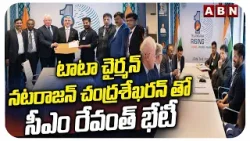 టాటా చైర్మన్ నటరాజన్ చంద్రశేఖరన్ తో సీఎం రేవంత్ భేటీ | CM Revanth meets with Tata Chairman in Davos