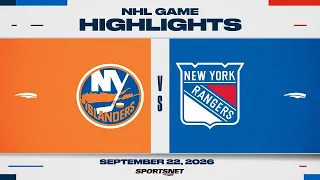 NHL Pre-Season Highlights | Islanders vs. Rangers - September 22, 2026