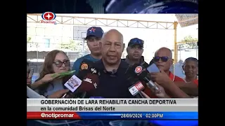 The Lara State Government rehabilitates a sports field in the Brisas del Norte community