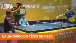 Federação divulga calendário 2026 do tênis de mesa