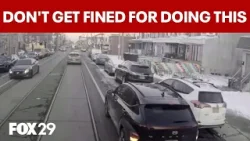 Philly starts ticketing double parking in trolley lanes April 1