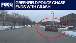 Dashcam video: Greenfield police chase ends in crash | FOX6 News Milwaukee