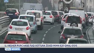 The higher purchase on a vehicle increased from €25 to €100