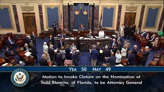 Sen. Collins speaks on vote against Todd Blanche for U.S. Attorney General