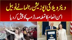 Venezuela's opposition leader presented the Nobel Peace Prize medal to President Trump