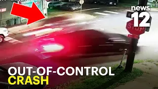 Out-of-control car smashes into NY home after tearing through neighborhood