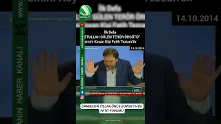 Fatih Tezcan, Bursa TV canlı yayınında  ilk kez "Fetullah Gülen Terör Örgütü" ismini geçirdi.