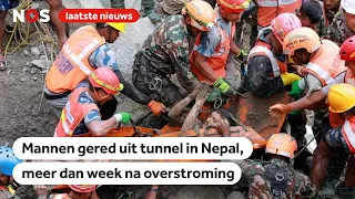 Twee mannen in Nepal gered uit tunnel