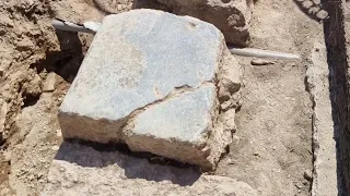 Historic harbor stones discovered during Via Diaz paving work 08/08/26