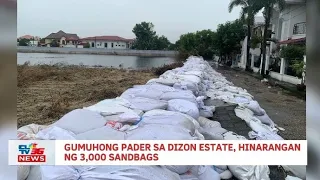 Gumuhong pader sa Dizon Estate, hinarangan ng 3,000 sandbags | CLTV36 News Clip