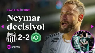 NEYMAR MARCA DUAS VEZES E EVITA DERROTA DO PEIXE NO FIM! SANTOS 2 X 2 CHAPECOENSE