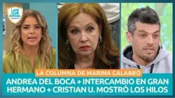 ? ANDREA  Y ANNA DEL BOCA + THALÍA + CRISTIAN "U": LA COLUMNA DE MARINA CALABRÓ