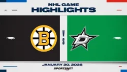 NHL Highlights | Bruins vs. Stars - January 20, 2026