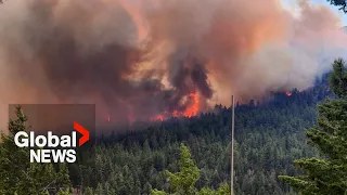 BC wildfire near Summerland blazes on; Fintry residents allowed to return home