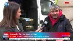 Emekli çöpten topluyor!