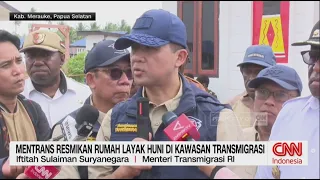 Mentrans Resmikan Rumah Layak Huni di Kawasan Transmigrasi