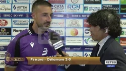 Pescara - Ostiamare 2-0, 91st minute: Piroli: "The red card affected the match"