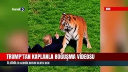 Trump's video of him wrestling with a tiger! He mocked the grief of the slain youth.