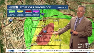 Storms continue - Sunday evening forecast