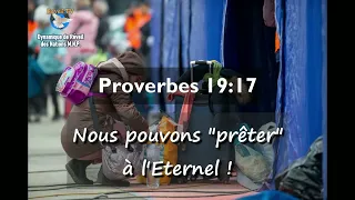 Proverbs 19:17 - We can "lend" to the Lord! - VERSE OF THE DAY - Prophet Elisée Kouakou