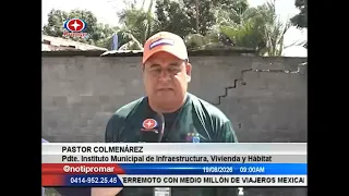 Palavecino Mayor's Office supervises progress on drainage network restoration work