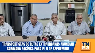 Extra-urban transport operators announce peaceful caravan for September 9