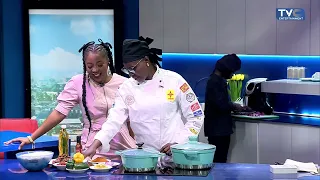 Chef Jummy Shows How To Make Suya Jollof Rice in the Wake Up Nigeria Kitchen