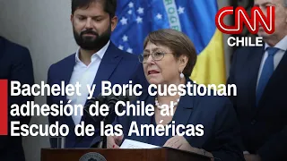Presidentes Bachelet y Boric piden a Kast reconsiderar adhesión de Chile al Escudo de las Américas
