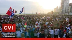 Miles de cubanos marcharon en apoyo al pueblo de Palestina